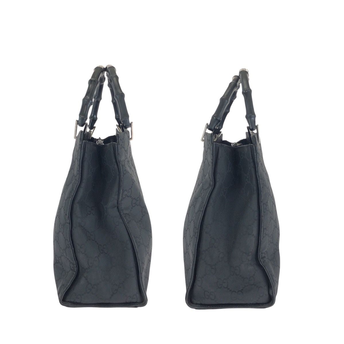 Gucci Bamboo Black Silver Nylon 002 Tote — view 8