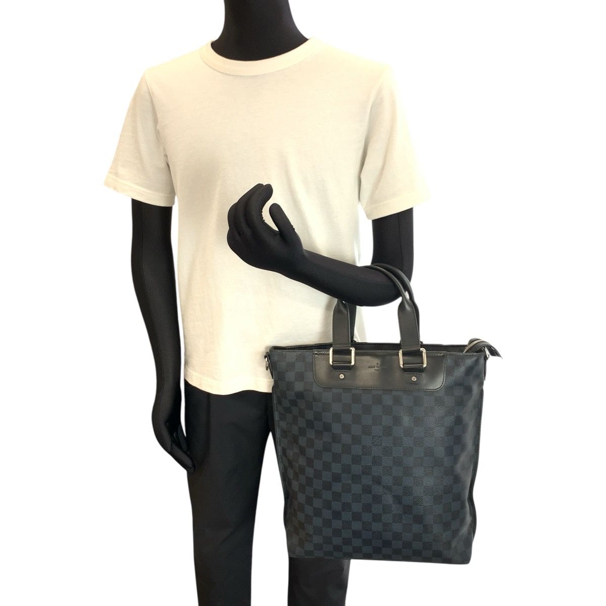 Louis Vuitton Damier Cobalt Cover Jour Navy Black Silver Business — view 7