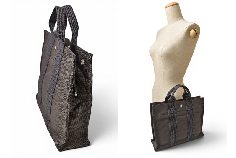 Hermes Tote Her Line PM Canvas Gray — view 3