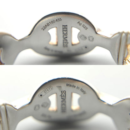 Hermes Chaine D'ancre Hoop Earrings Single Sterling Silver 2.54 cm Case — view 6