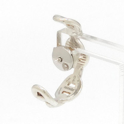 Hermes Chaine D'ancre Hoop Earrings Single Sterling Silver 2.54 cm Case — view 9