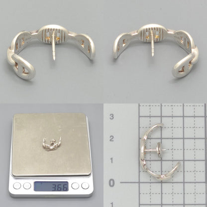 Hermes Chaine D'ancre Hoop Earrings Single Sterling Silver 2.54 cm Case — view 8