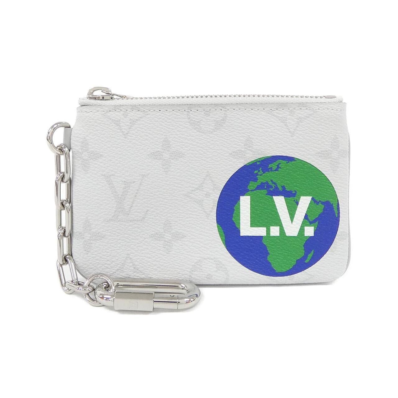 Louis Vuitton White Monogram Logo Zipped Pouch