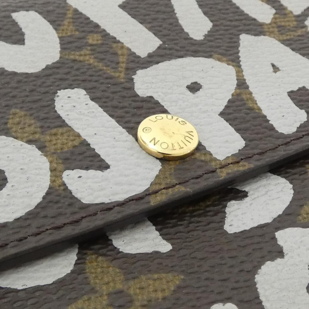 Louis Vuitton Monogram Graffiti Porte Monet Cles Wallet — view 4
