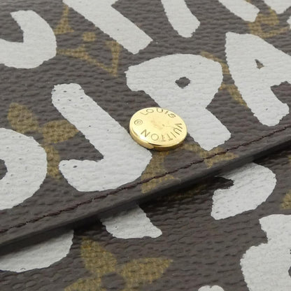 Louis Vuitton Monogram Graffiti Porte Monet Cles Wallet — view 4