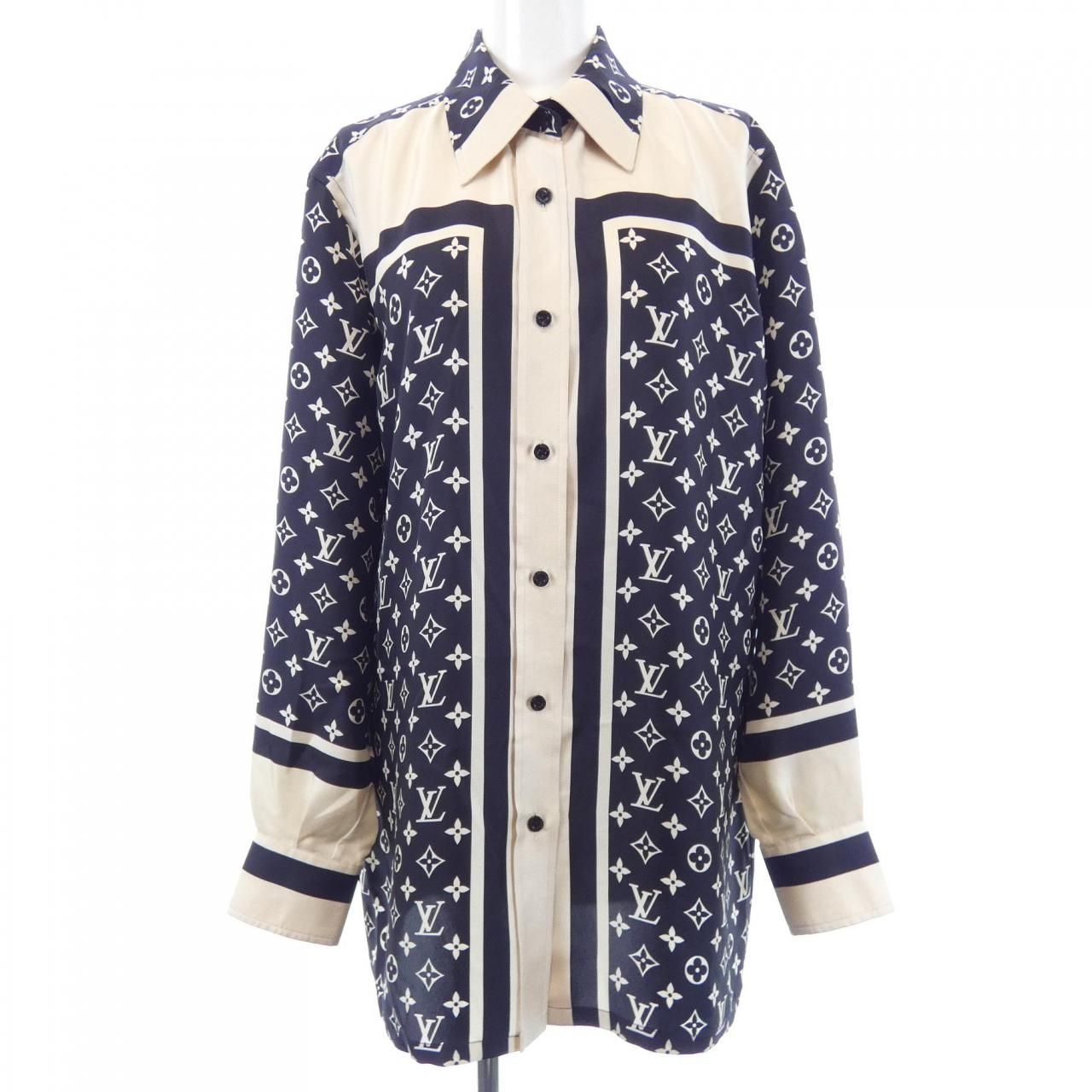 Louis Vuitton Striped Accent Monogram Shirt