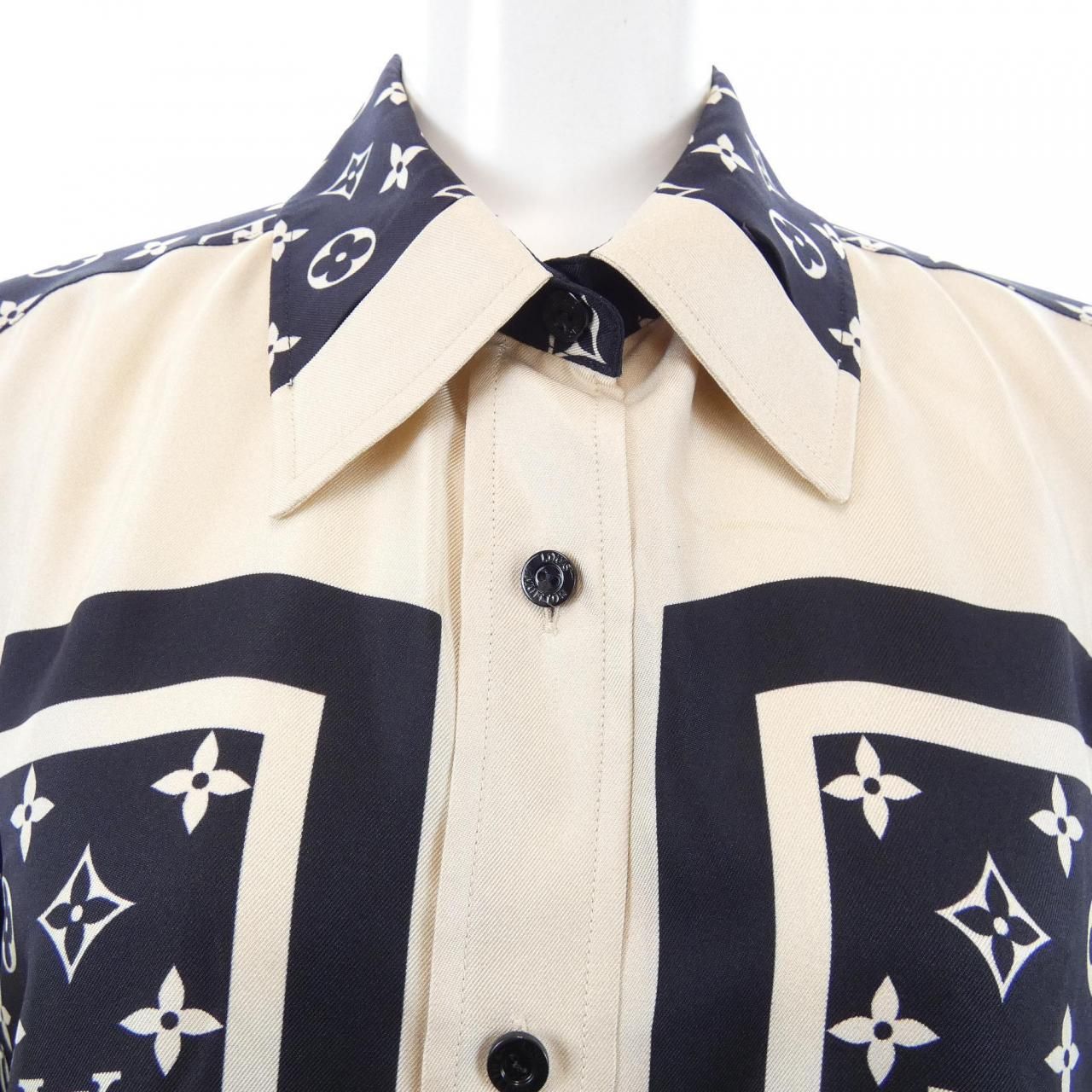 Louis Vuitton Striped Accent Monogram Shirt — view 6