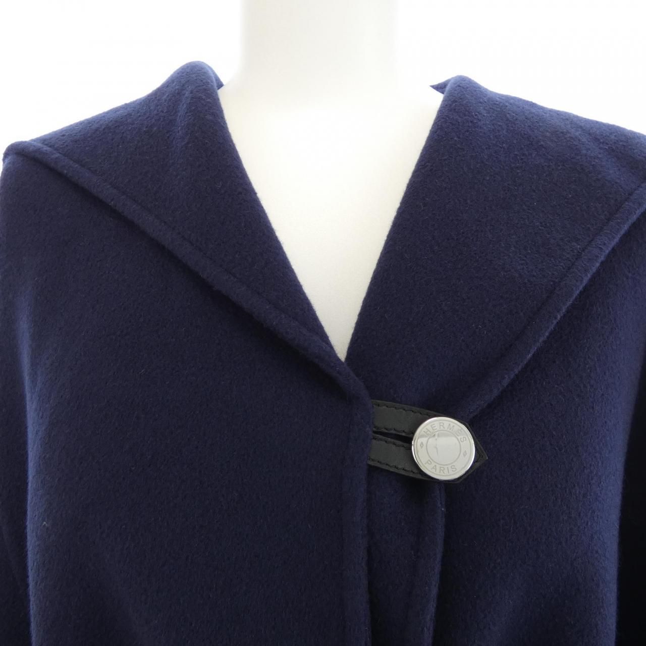 Hermes Coat Navy — view 5
