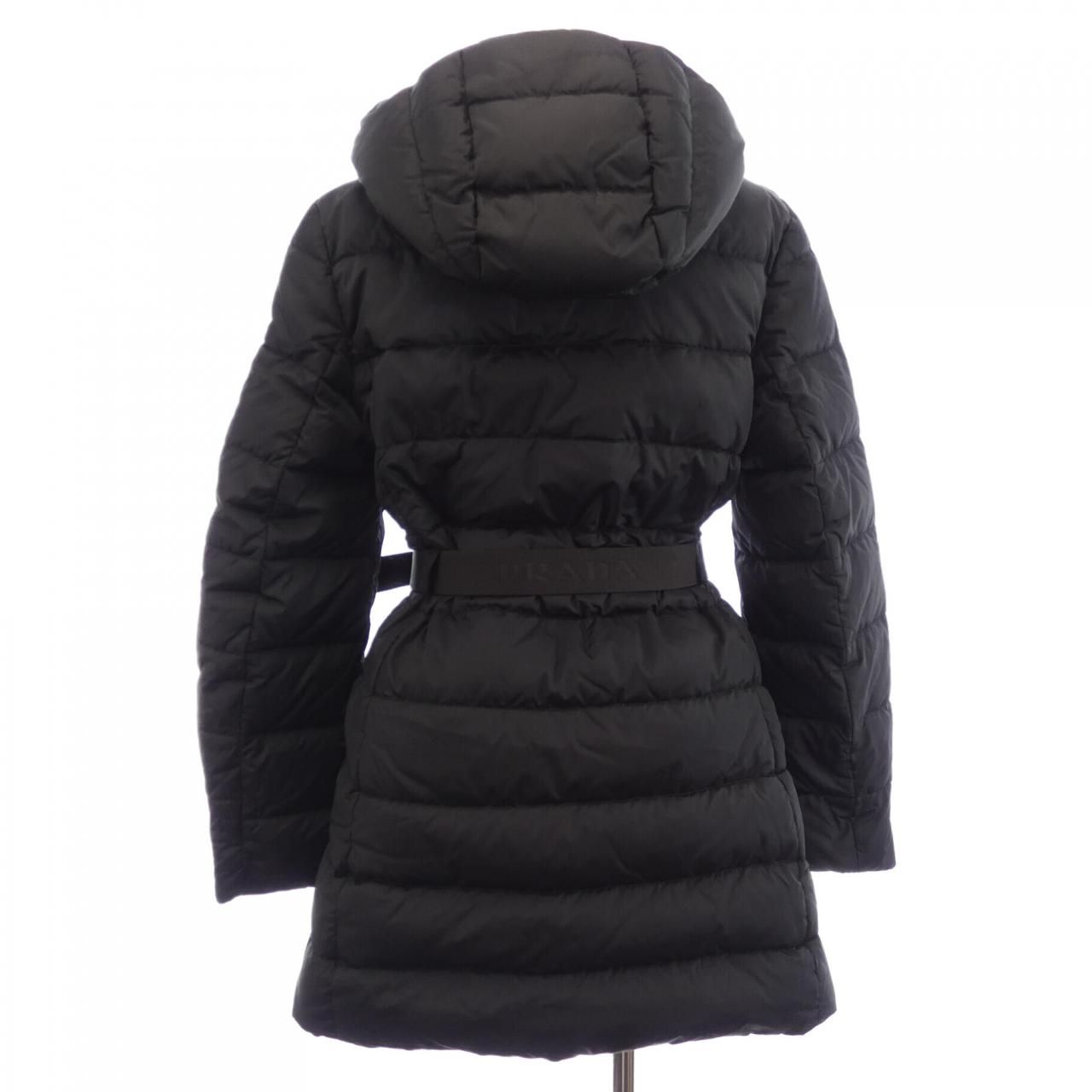 Prada Triangle Logo Down Coat — view 2