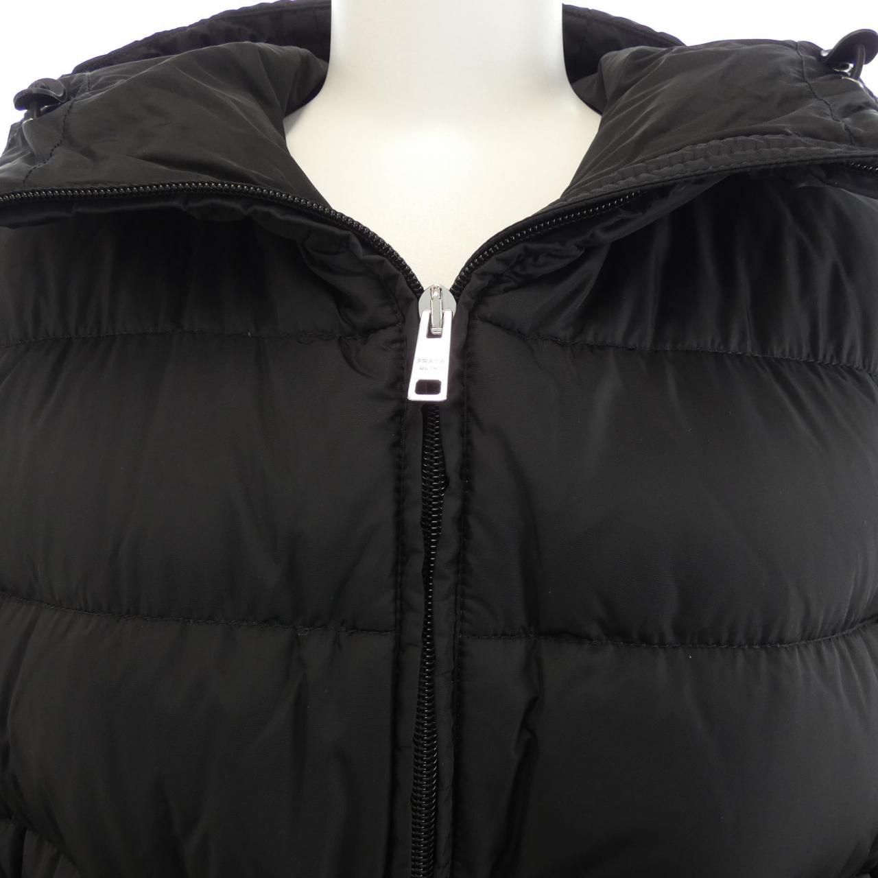 Prada Triangle Logo Down Coat — view 5