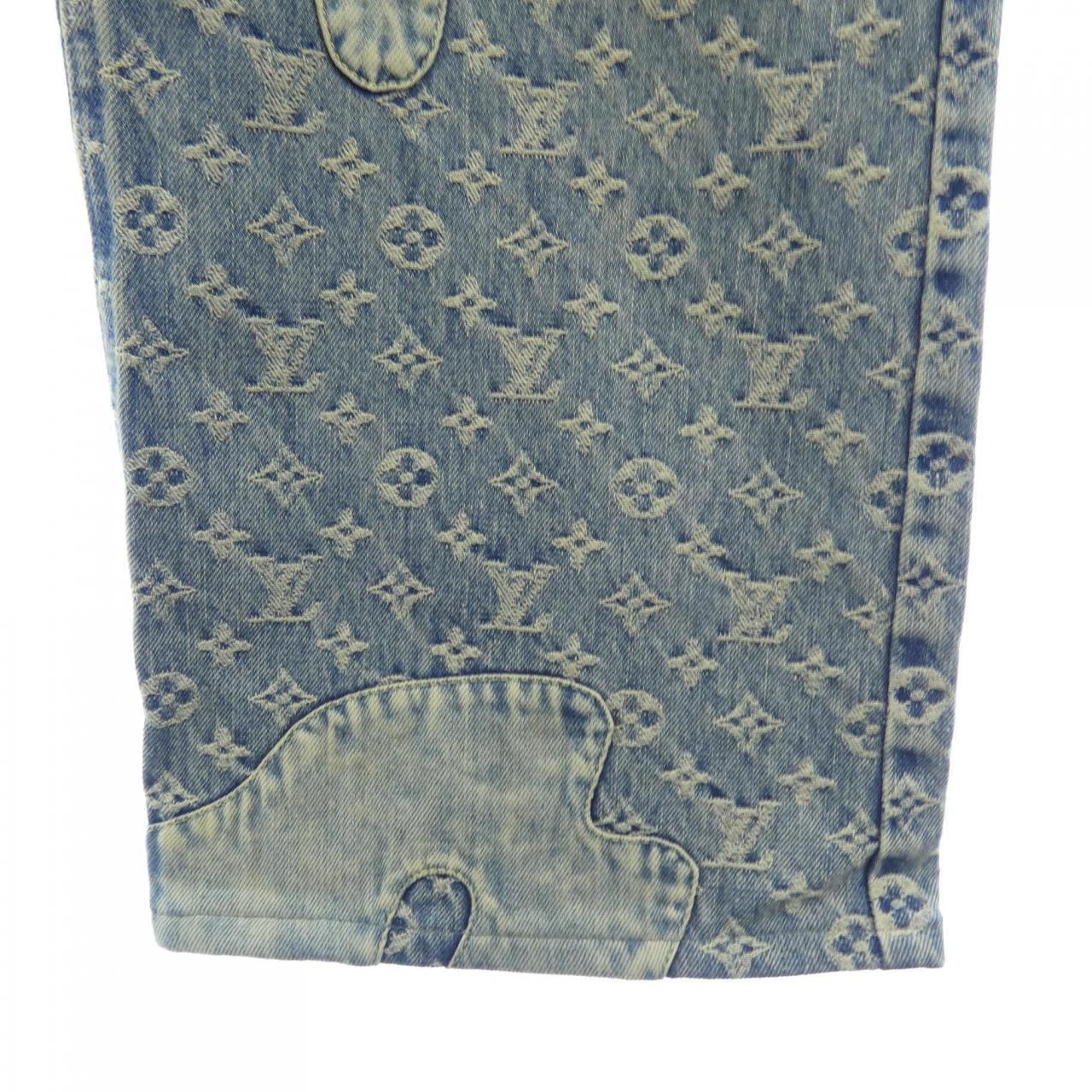 Louis Vuitton Monogram Patchwork Denim Pants Jeans — view 5