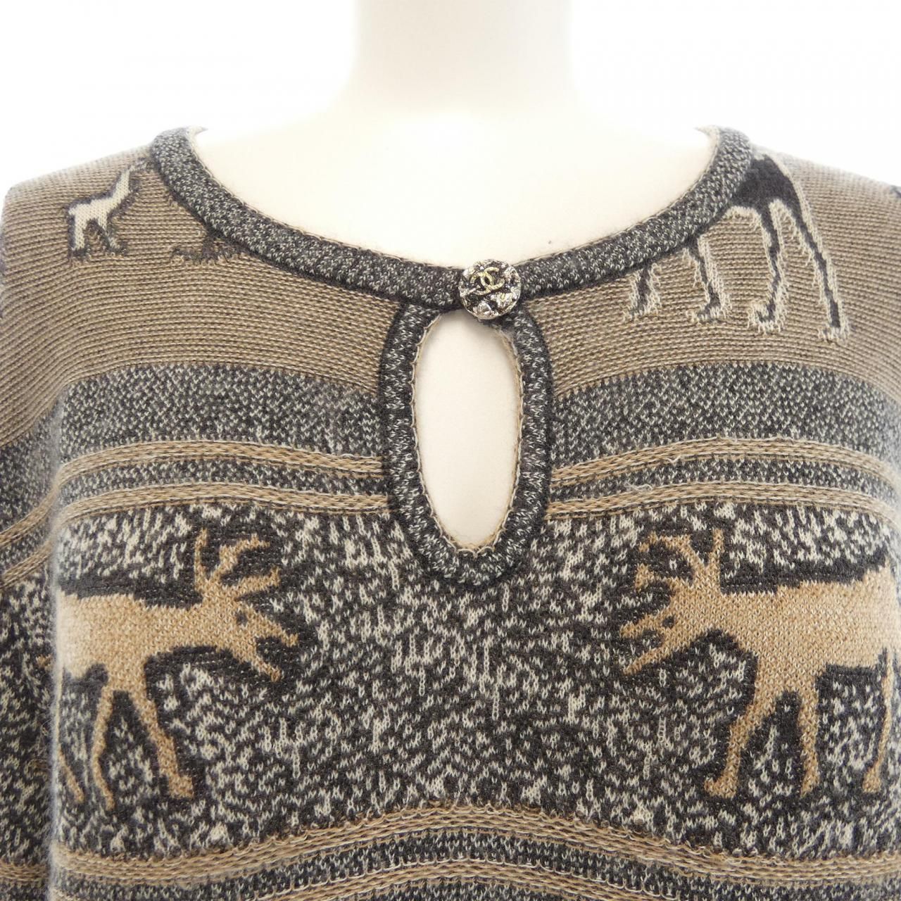 Chanel Knit Sweater Gray — view 5