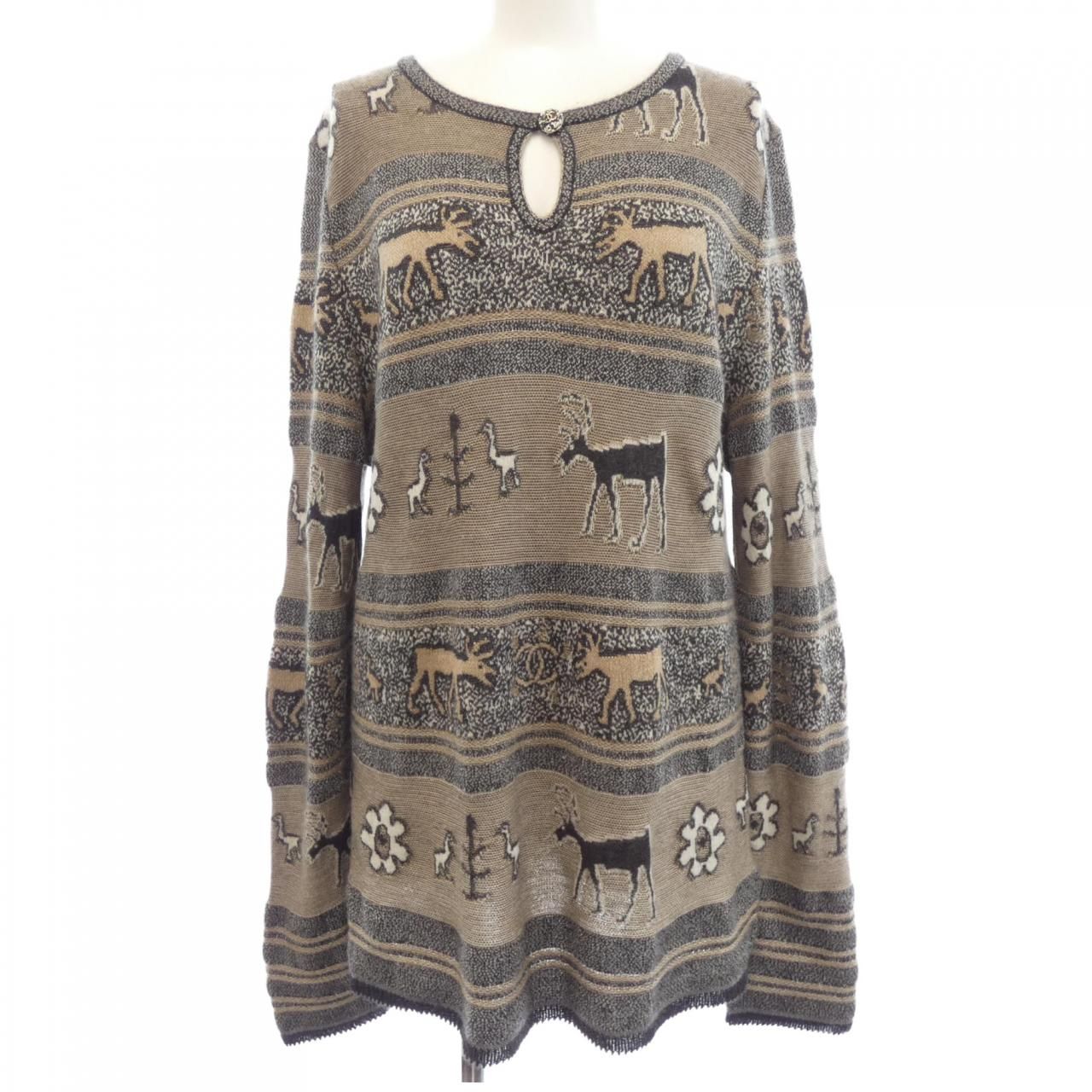 Chanel Knit Sweater Gray