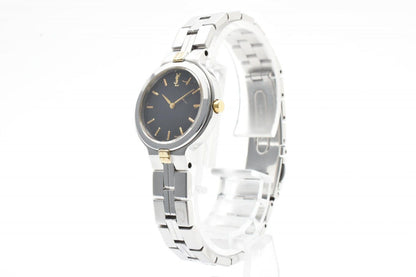 Saint Laurent Quartz Watch Black Dial Silver Gold — view 3