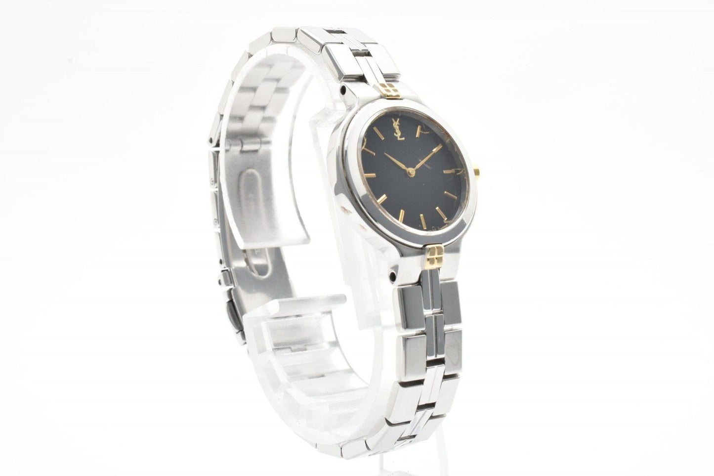 Saint Laurent Quartz Watch Black Dial Silver Gold — view 5