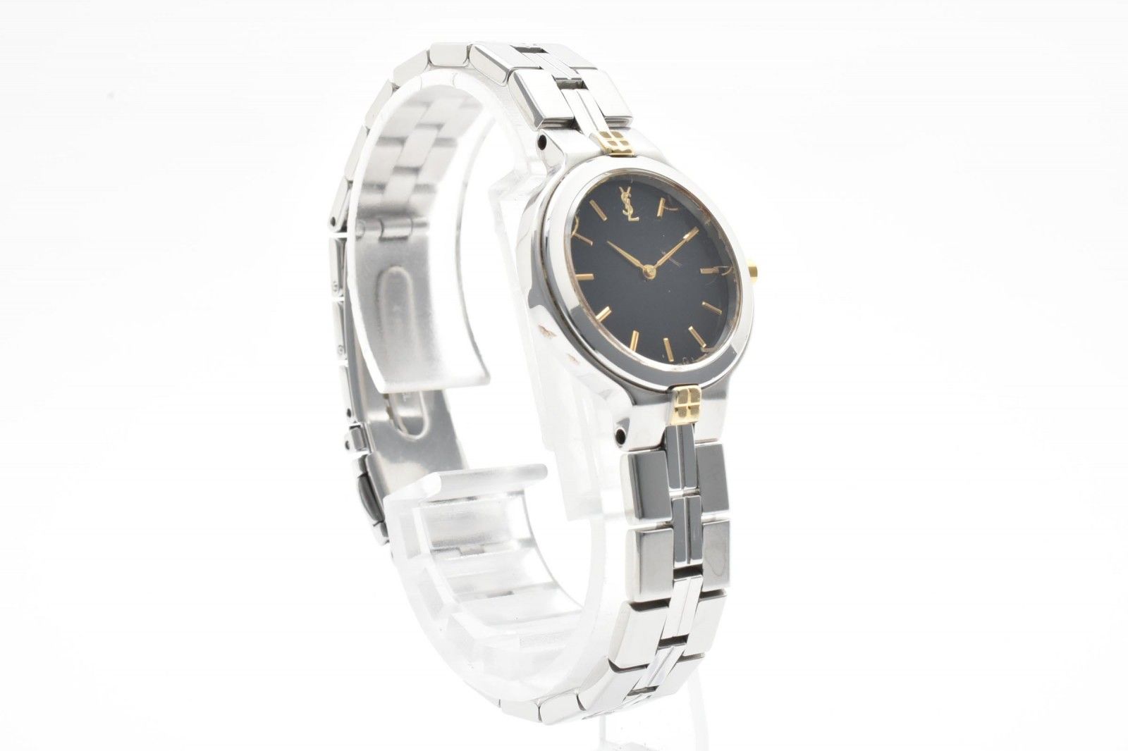 Saint Laurent Quartz Watch Black Dial Silver Gold — view 5