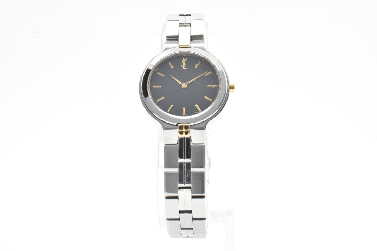 Saint Laurent Quartz Watch Black Dial Silver Gold — view 4