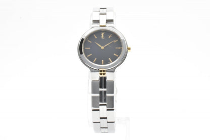 Saint Laurent Quartz Watch Black Dial Silver Gold — view 4