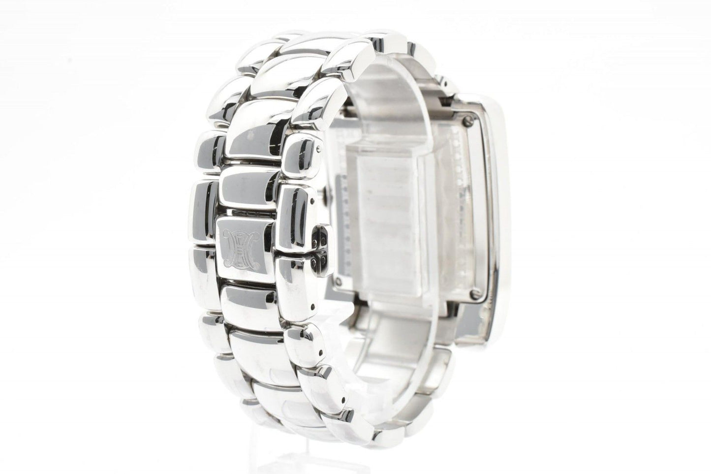 Celine Chronograph Watch Square Silver Dial Stainless Steel Quartz Date — view 6