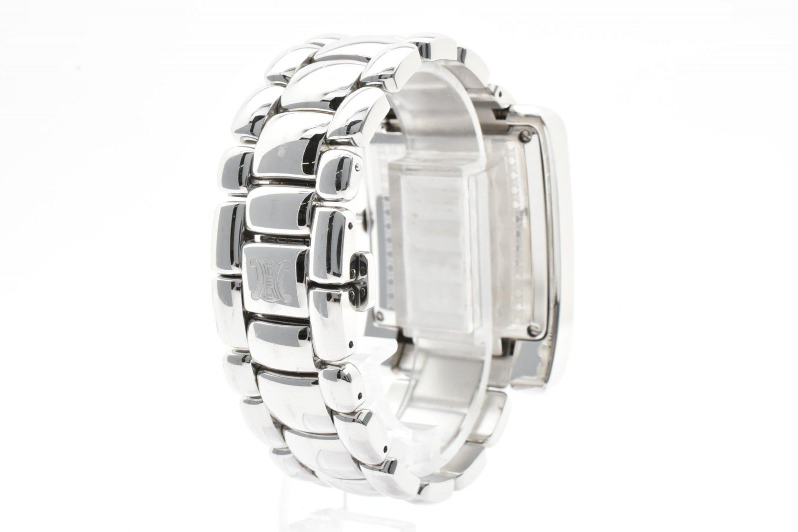 Celine Chronograph Watch Square Silver Dial Stainless Steel Quartz Date — view 6