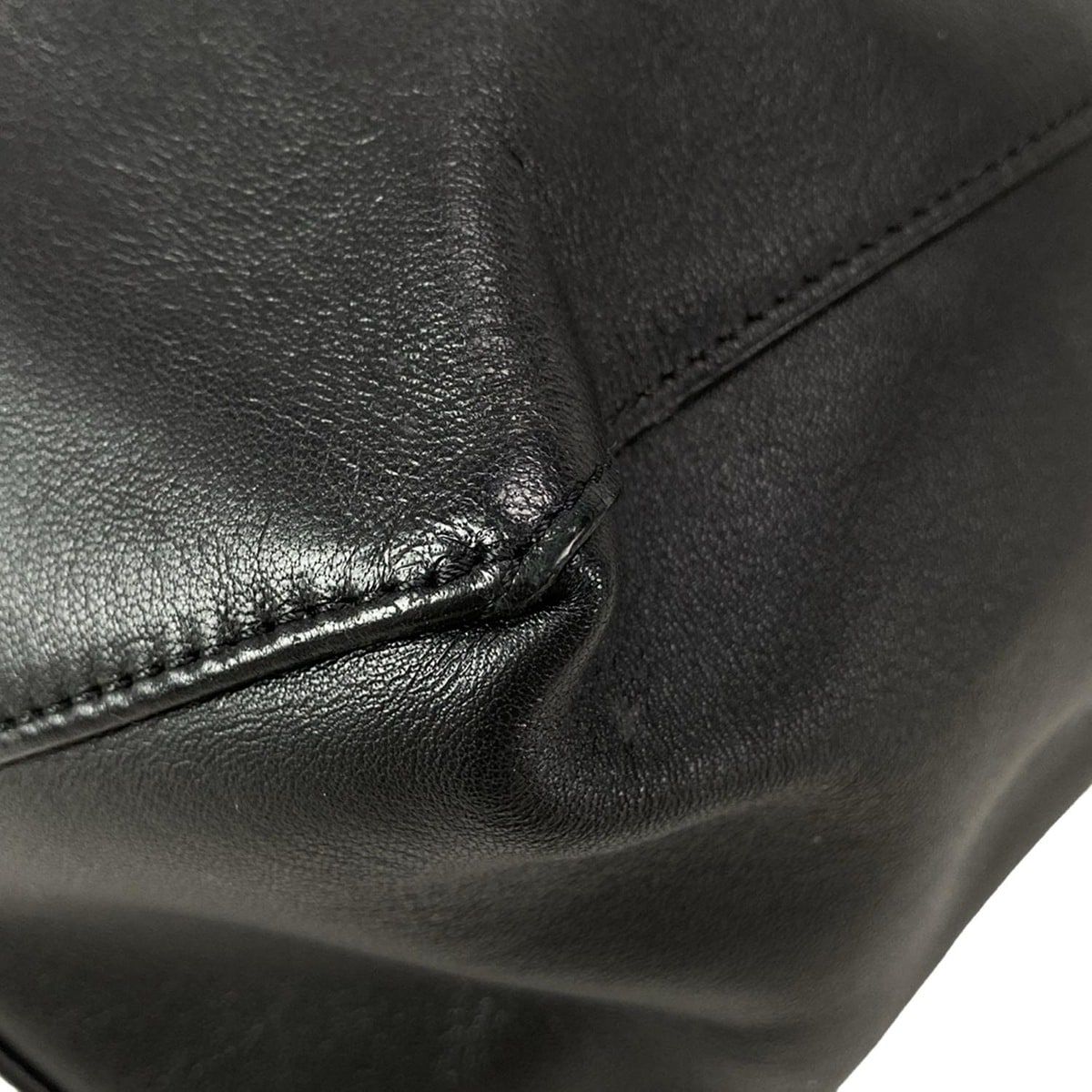 Celine Tote Vertical Cabas Mall Light Blue Black Leather — view 8