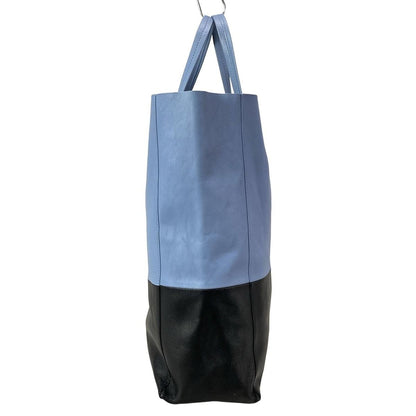 Celine Tote Vertical Cabas Mall Light Blue Black Leather — view 2