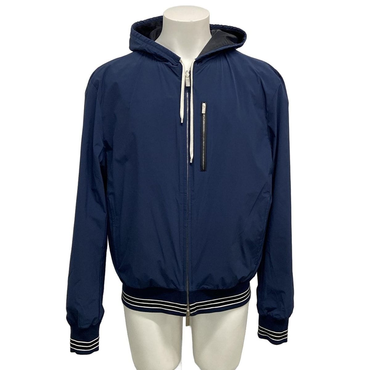 Hermes Jacket 50 XL Dark Navy Blue Long Sleeve Lambskin Different — view 3