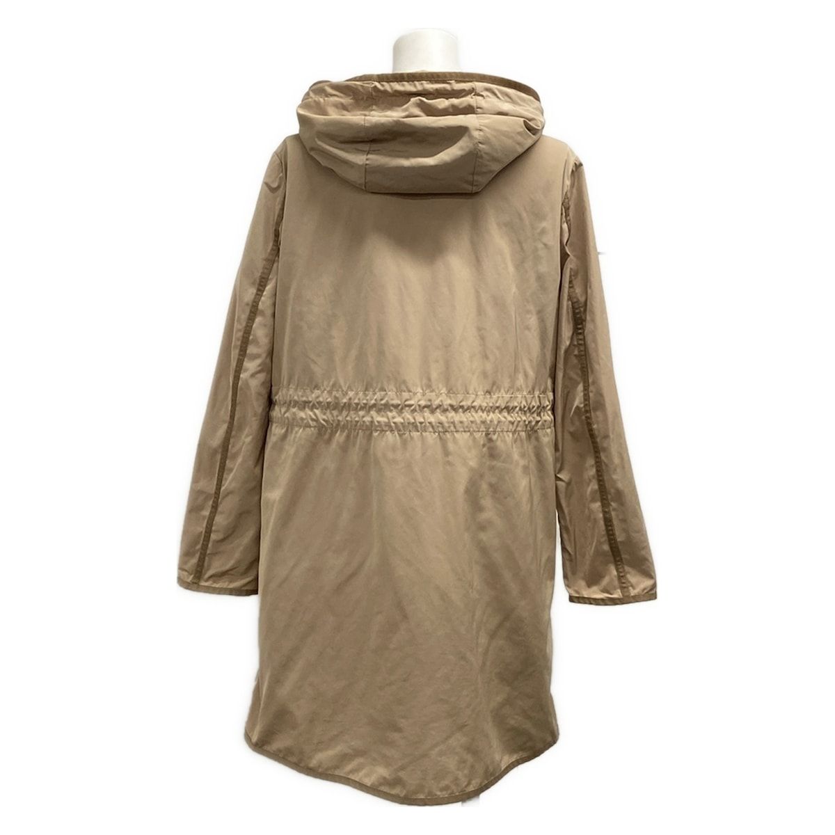 Moncler Coat 1 S Lebris Beige Long Sleeve Zip Up Piping Spring Autumn — view 2