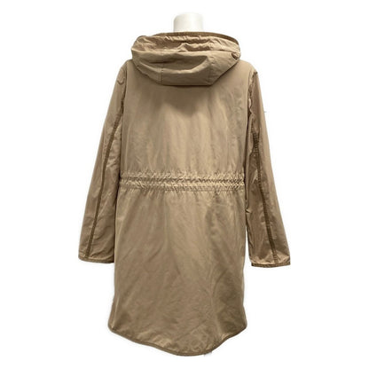Moncler Coat 1 S Lebris Beige Long Sleeve Zip Up Piping Spring Autumn — view 2
