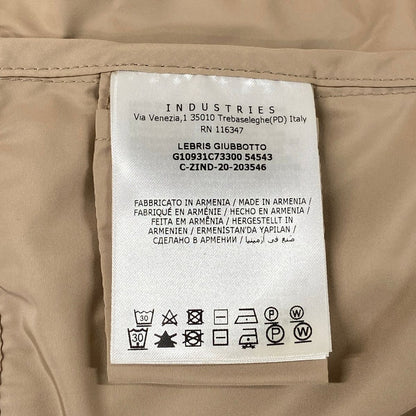 Moncler Coat 1 S Lebris Beige Long Sleeve Zip Up Piping Spring Autumn — view 4