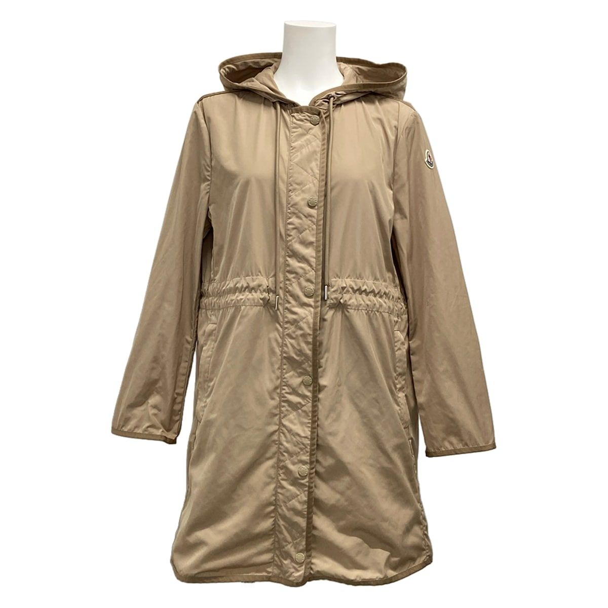 Moncler Coat 1 S Lebris Beige Long Sleeve Zip Up Piping Spring Autumn