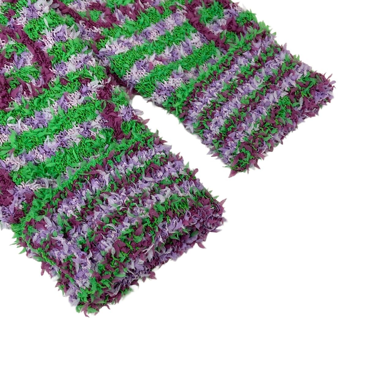 Gucci Cardigan XS Green Light Purple Long Sleeve GG Pattern Jacquard Cotton — view 7