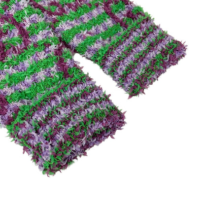 Gucci Cardigan XS Green Light Purple Long Sleeve GG Pattern Jacquard Cotton — view 7