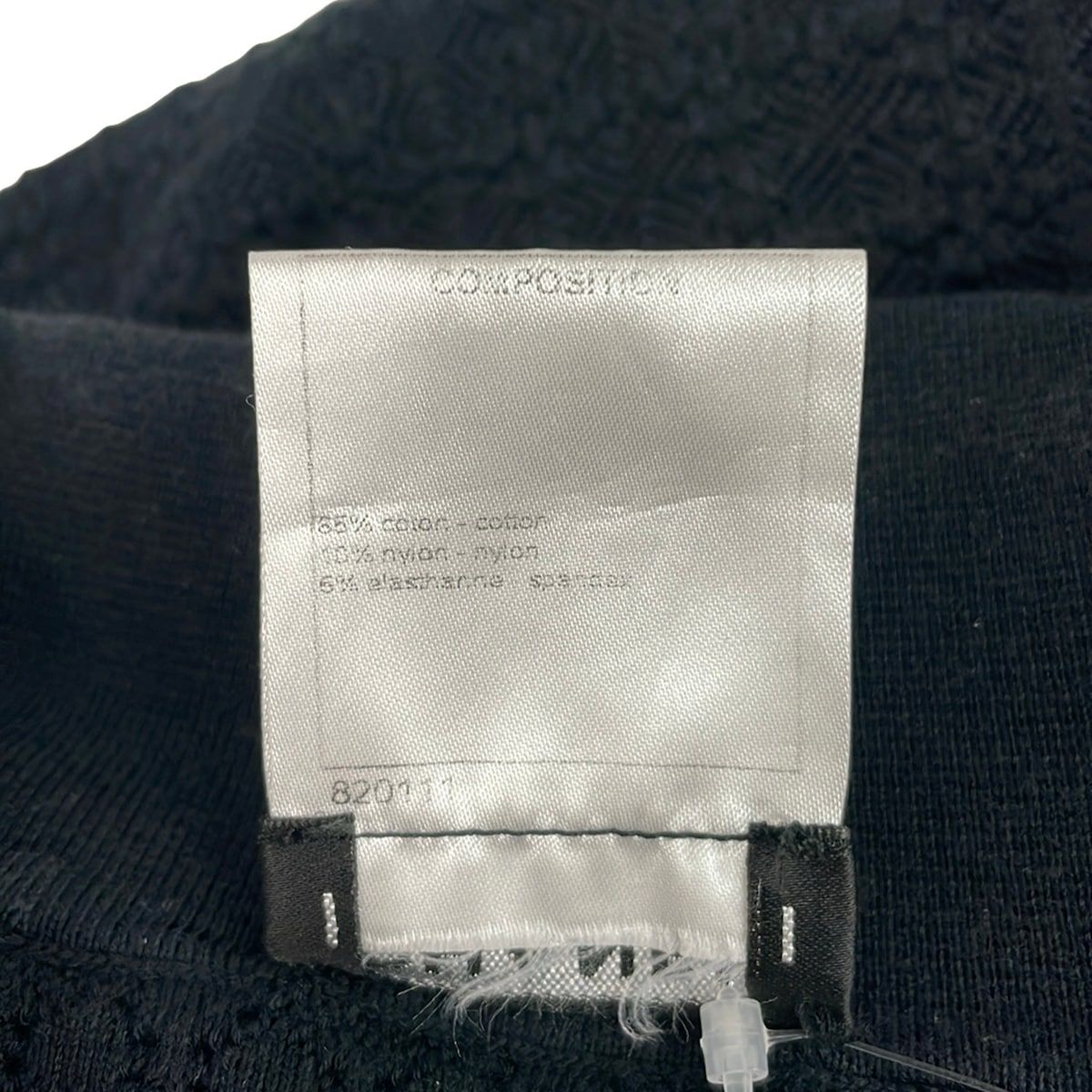Chanel Dress 36 S Black White Short Sleeve Knee Length Knit Pearl — view 4