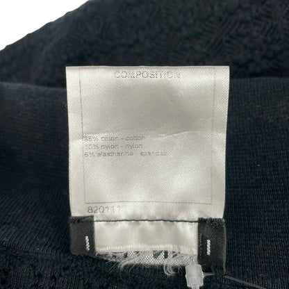 Chanel Dress 36 S Black White Short Sleeve Knee Length Knit Pearl — view 4