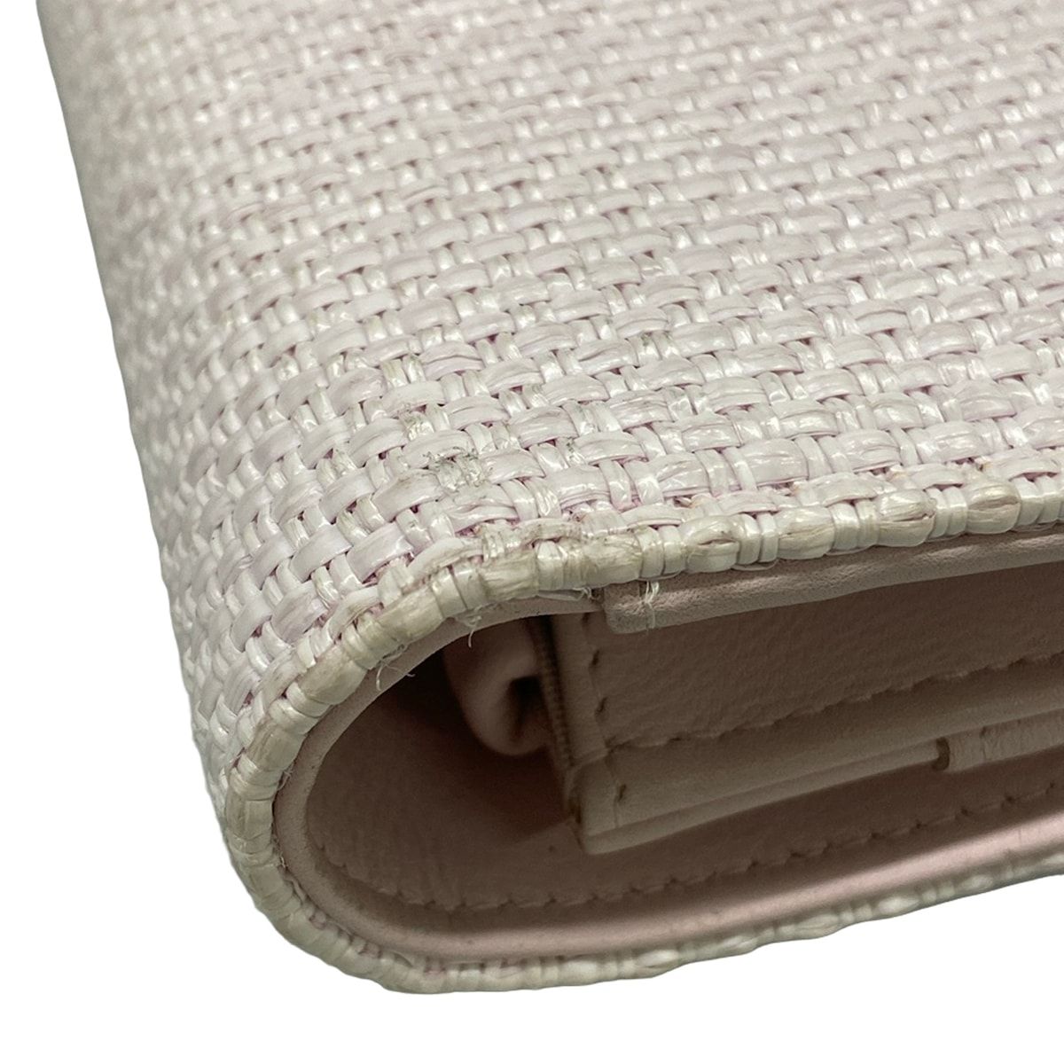 Chanel Wallet Light Pink Chain Silver Leather — view 8