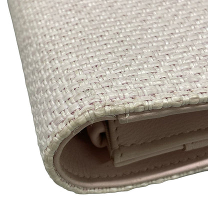 Chanel Wallet Light Pink Chain Silver Leather — view 8
