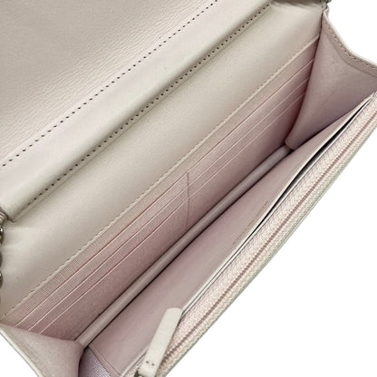 Chanel Wallet Light Pink Chain Silver Leather — view 4