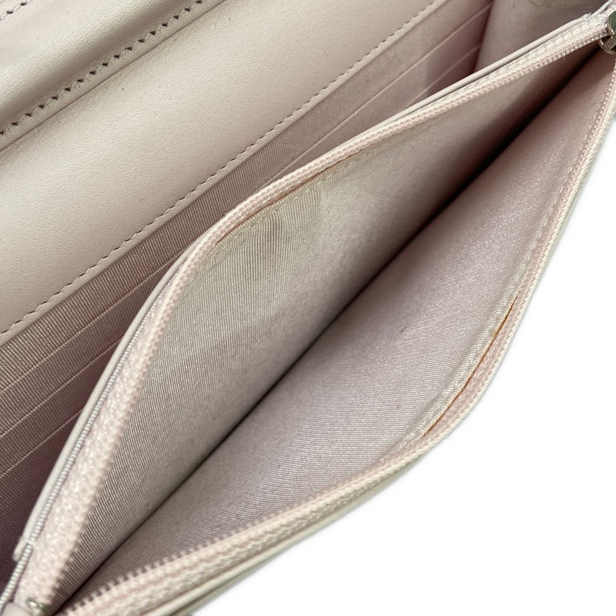 Chanel Wallet Light Pink Chain Silver Leather — view 5