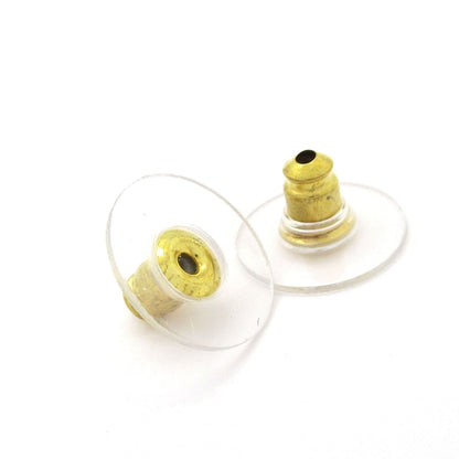 Chanel Earrings CC Logo Gold Black Clear — view 6