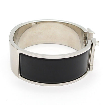 Hermes Bangle Clic Clac Silver Black Bracelet — view 2