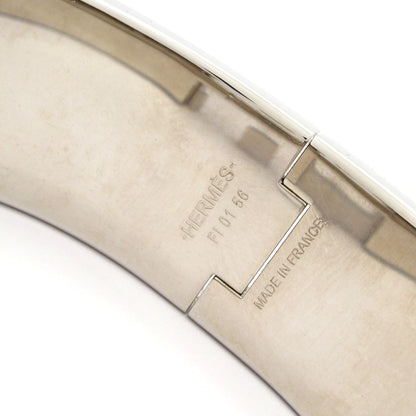 Hermes Bangle Clic Clac Silver Black Bracelet — view 4