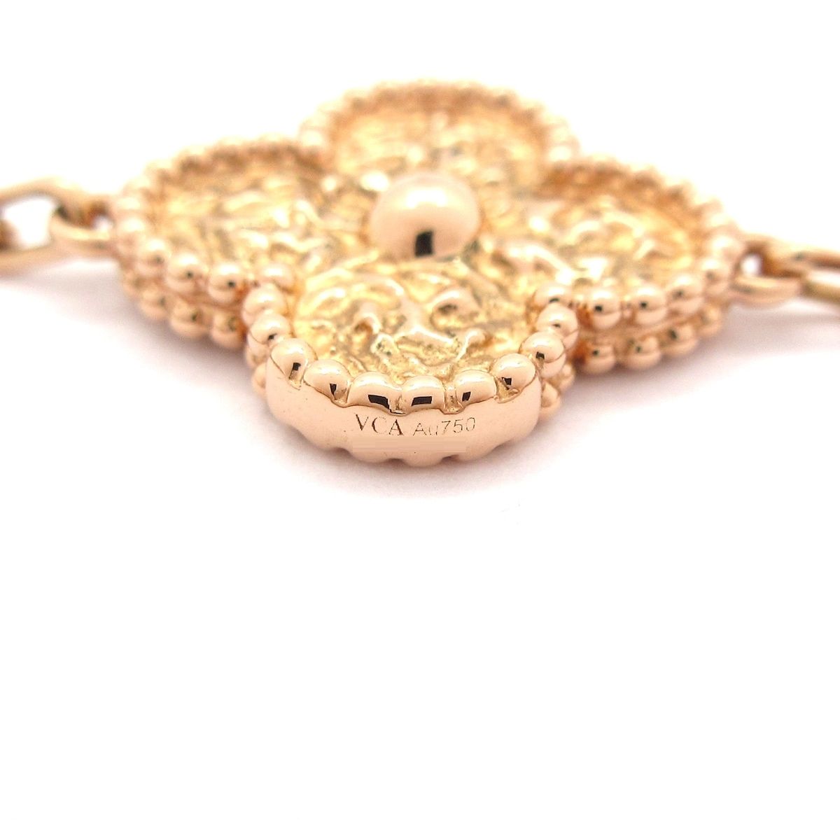 Van Cleef & Arpels Bracelet Vintage Alhambra 18k Pink Gold 5 Motif — view 5