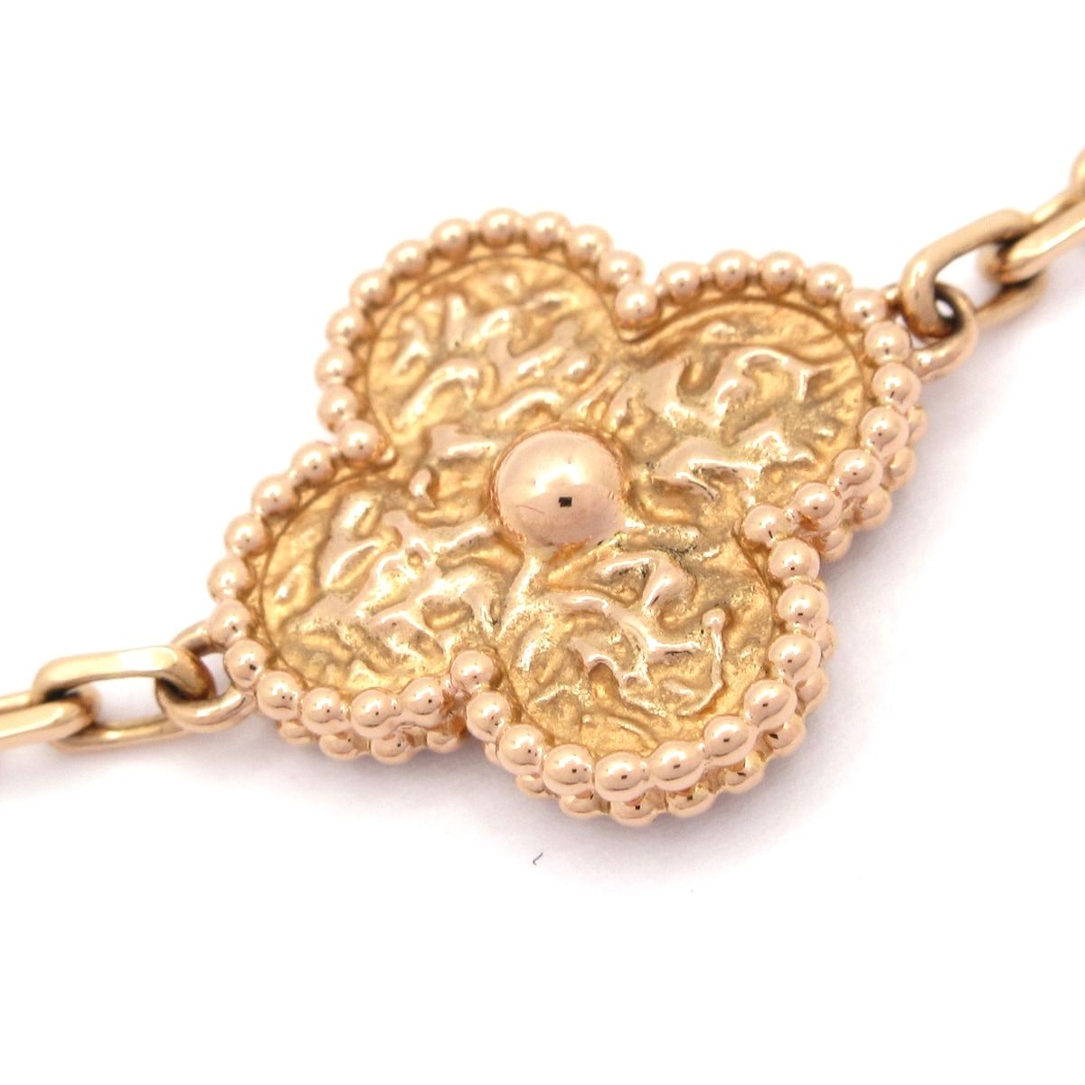 Van Cleef & Arpels Bracelet Vintage Alhambra 18k Pink Gold 5 Motif — view 2
