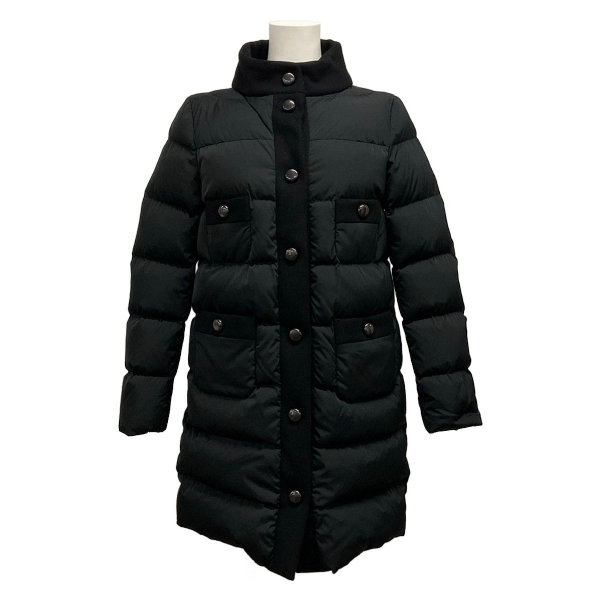 Moncler Down Coat 0 XS Nimloth Black Long Sleeve Winter