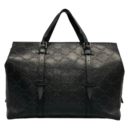 Gucci Business Bag GG Embossed Black Leather — view 3