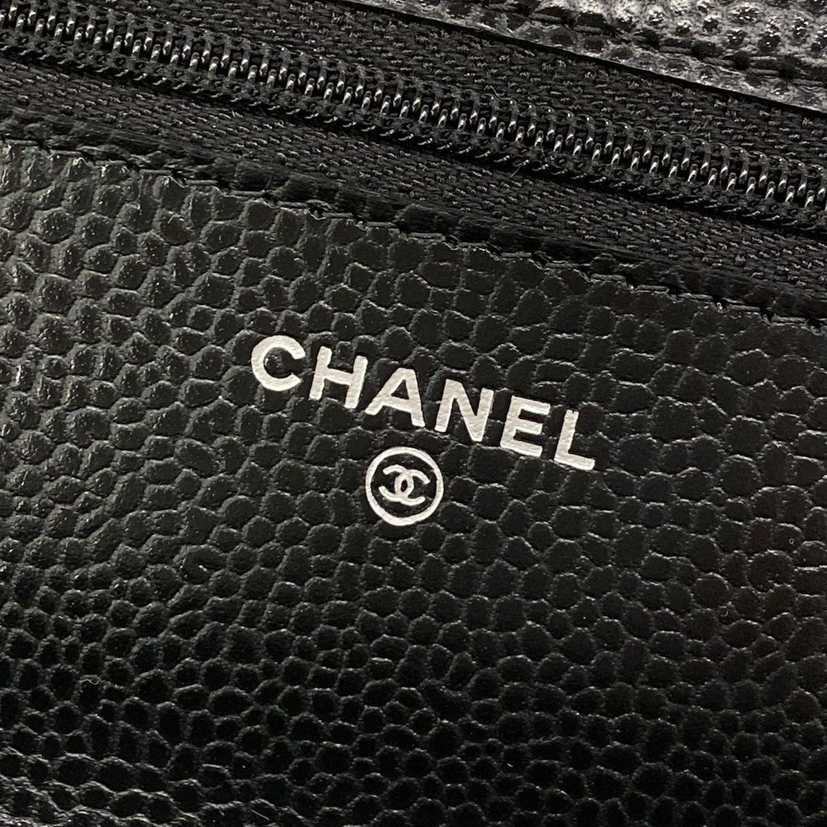 Chanel Wallet Quilted Black Chain Silver Turnlock — view 6