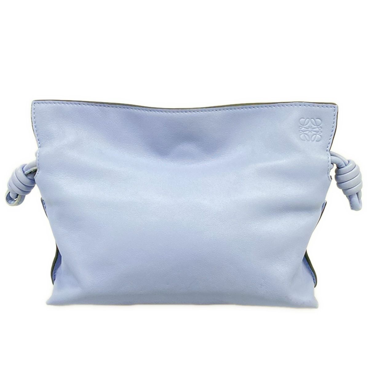 Loewe Clutch Flamenco Mini Light Blue Leather