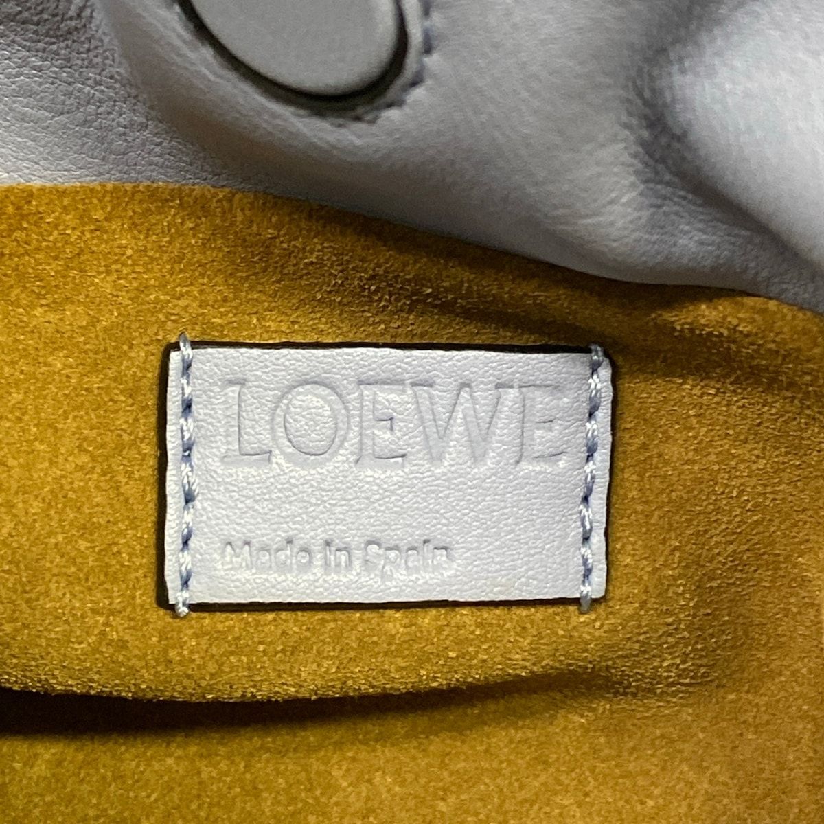 Loewe Clutch Flamenco Mini Light Blue Leather — view 9