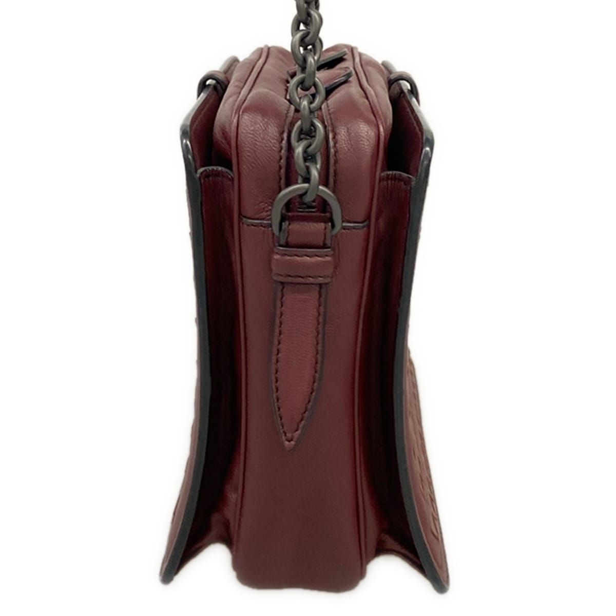 Bottega Veneta Shoulder Bag Intrecciato Bordeaux Chain Leather — view 4